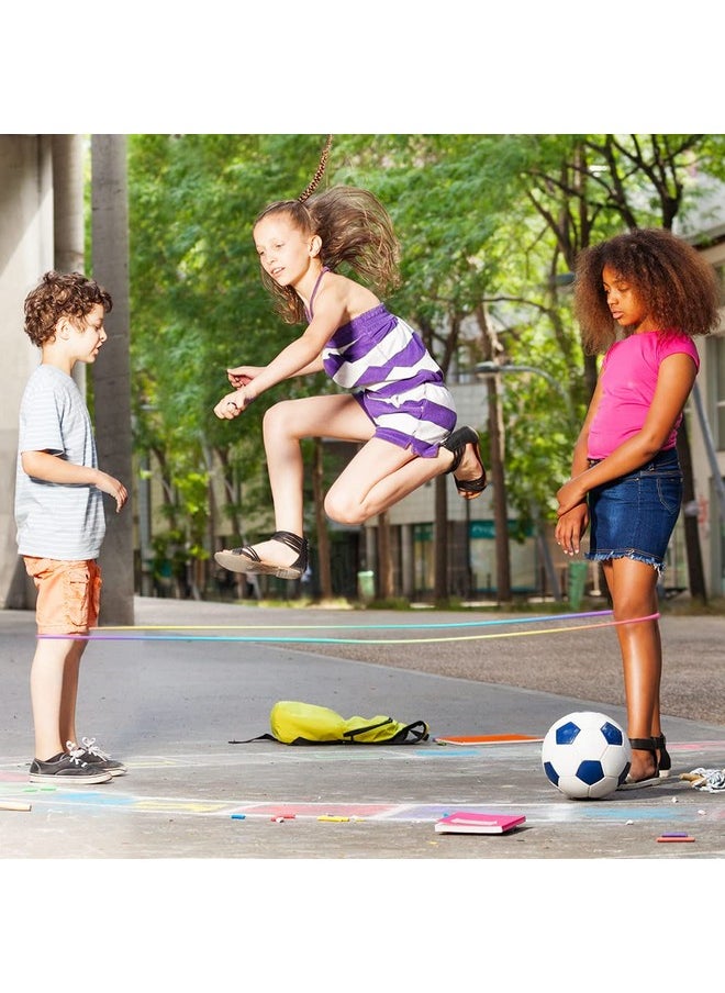 ArtCreativity Chinese Jump Ropes Set Of 6 Elastic Playground Skipping Ropes For Kids Outdoor Toys For Girls And Boys In Rainbow Colors Great As Goodie Bag Stuffers And Birthday Party Favors  - Image 5