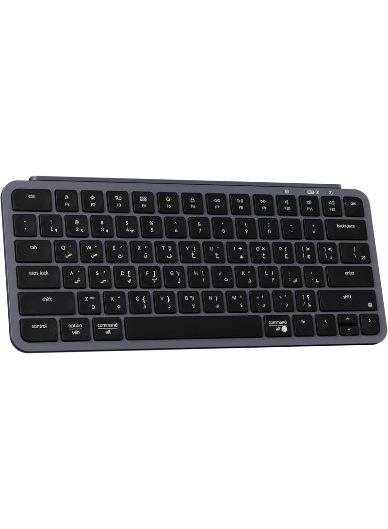 Keychron Keychron B1 Pro Ultra-Slim Wireless Keyboard – Arabic & English Layout, 75% Scissor-Switch, Bluetooth 5.2 / 2.4GHz / USB-C, 1200-Hour Battery, Programmable via ZMK, Mac/Windows/Linux  - Image 2