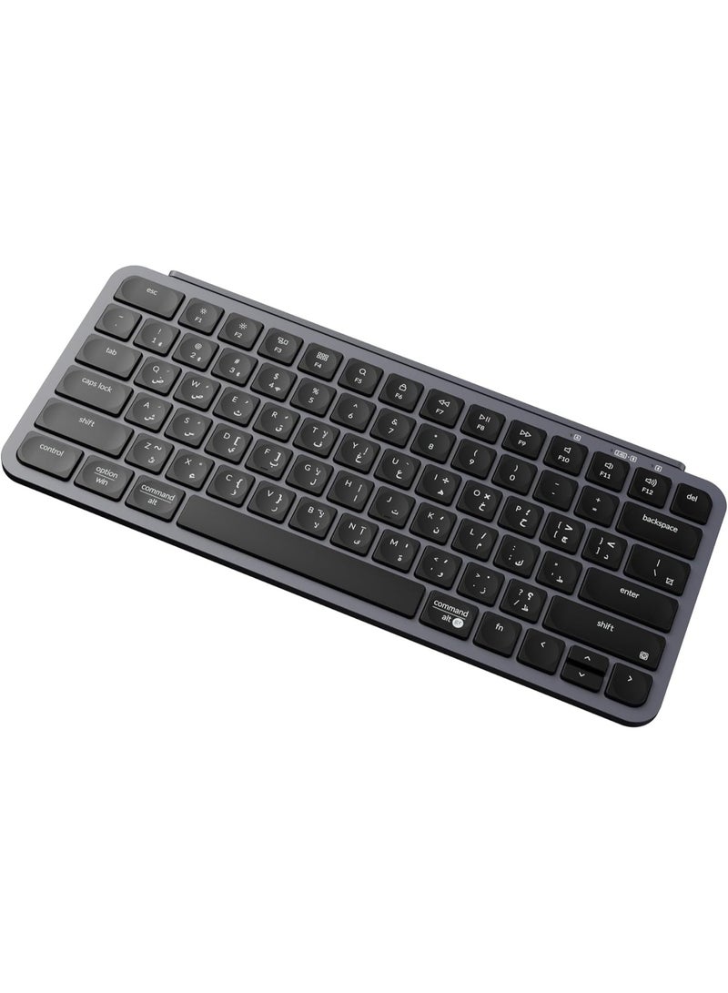 Keychron Keychron B1 Pro Ultra-Slim Wireless Keyboard – Arabic & English Layout, 75% Scissor-Switch, Bluetooth 5.2 / 2.4GHz / USB-C, 1200-Hour Battery, Programmable via ZMK, Mac/Windows/Linux  - Image 3