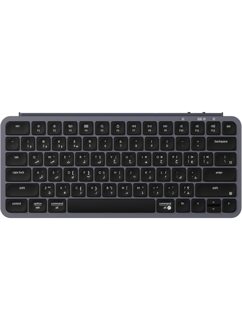 Keychron Keychron B1 Pro Ultra-Slim Wireless Keyboard – Arabic & English Layout, 75% Scissor-Switch, Bluetooth 5.2 / 2.4GHz / USB-C, 1200-Hour Battery, Programmable via ZMK, Mac/Windows/Linux  - Image 1