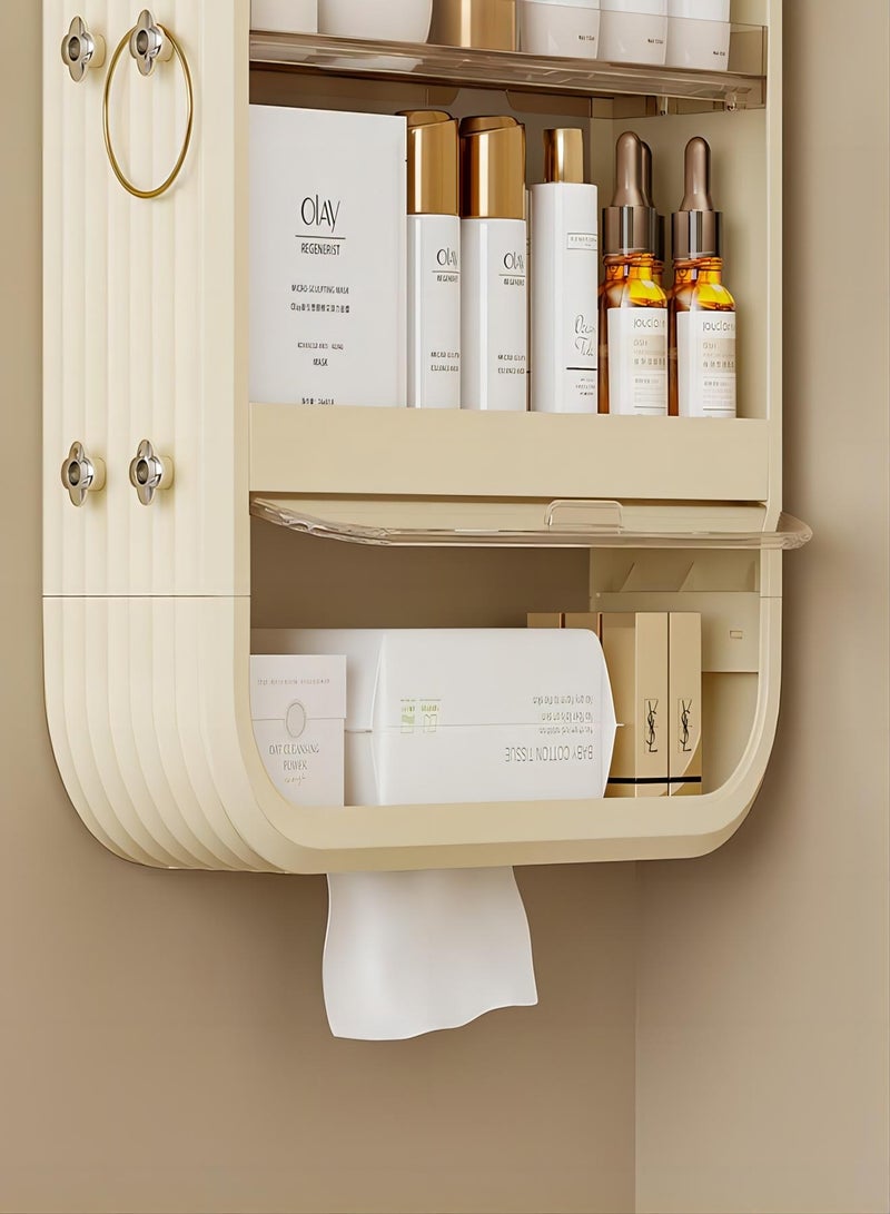 Sharpdo 4 Layers Bathroom Shelf Organizer Rack Wall Mounted Storage Cabinet Suitable for Bathroom Kitchen Laundry Room - Image 5