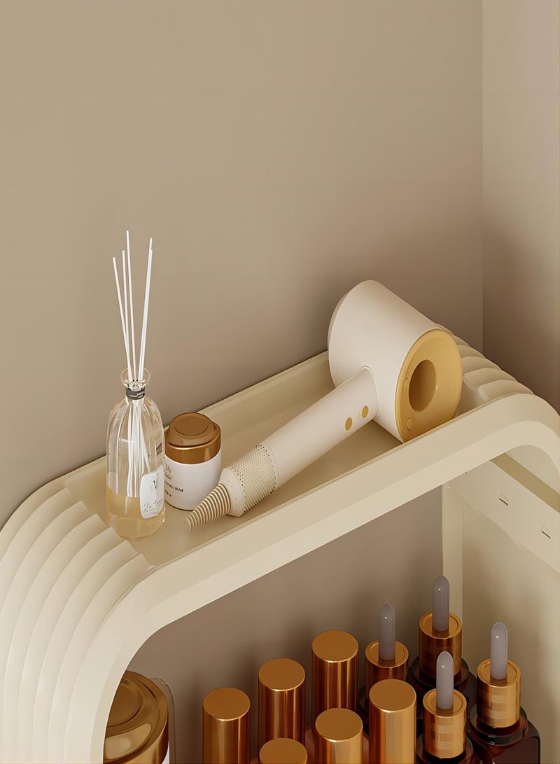 Sharpdo 4 Layers Bathroom Shelf Organizer Rack Wall Mounted Storage Cabinet Suitable for Bathroom Kitchen Laundry Room - Image 3