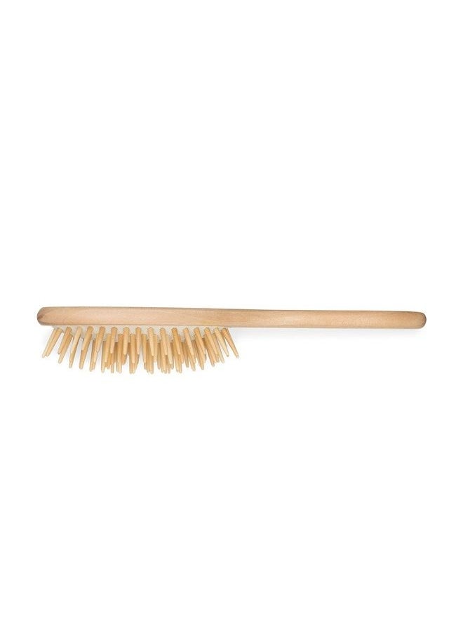 GranNaturals - Wooden Brush with Wooden Bristles -Oval Wood Curly Hair Brush for Detangling and Styling for Womens Hair - Image 1