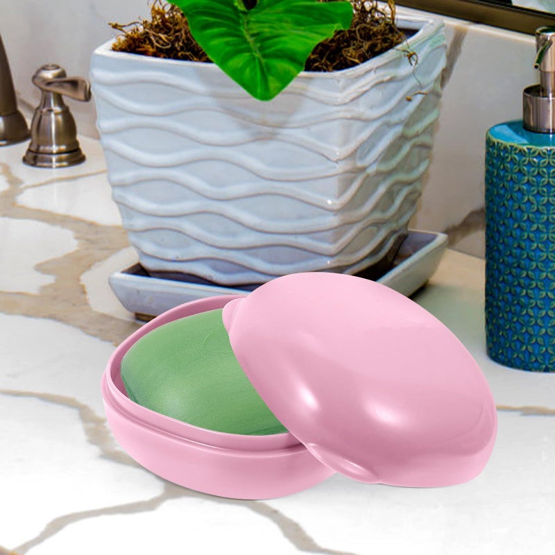 Waterproof Soap Dish With Lid 2Pcs Portable Pink Square Soap Holder For Bathroom Travel - Image 5