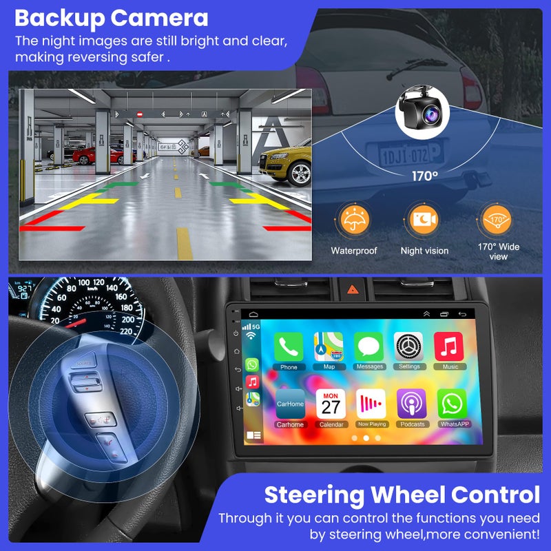 electrosmart Car Radio for Nissan Versa Sedan Radio 2015-2019 Android 13 Car Stereo 10.1" 1080P Split Touchscreen Wireless Carplay Android Auto Bluetooth GPS Navigation FM with Free Rear View Camera,4G+64G - Image 4