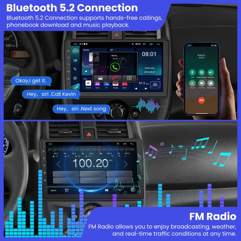 electrosmart Car Radio for Nissan Versa Sedan Radio 2015-2019 Android 13 Car Stereo 10.1" 1080P Split Touchscreen Wireless Carplay Android Auto Bluetooth GPS Navigation FM with Free Rear View Camera,4G+64G - Image 5