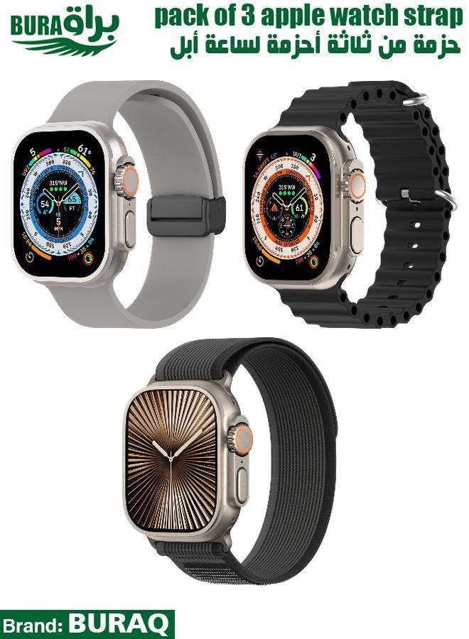 Apple Watch Band Strap For Apple Watch Ultra 2/Ultra 49mm, Series 10 46mm, 9/8/7 45mm, SE2/SE/6/5/4 44mm, 3/2/1 42mm