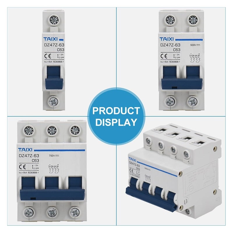 DZ47Z 63 2P DC 1000V قاطع الدائرة المصغر للطاقة الشمسية 1P 100A - Image 3