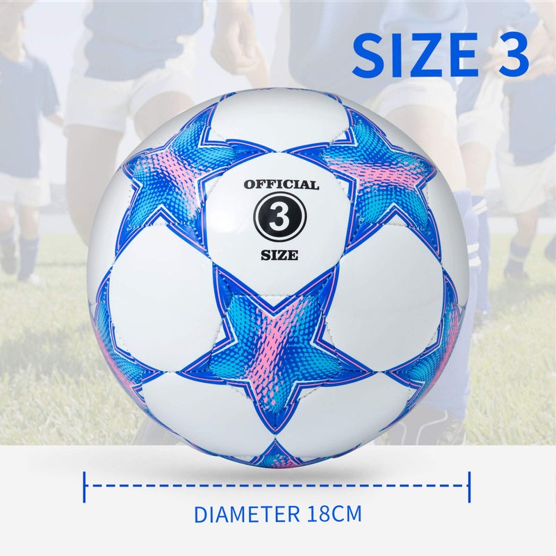 Runleaps Soccer Ball Size 3 for Kids, Ball Toys with Star Pattern Official Size Soccer Balls for Training, Playing, Boys, Girls, Toddlers Age 3-8 - Image 4