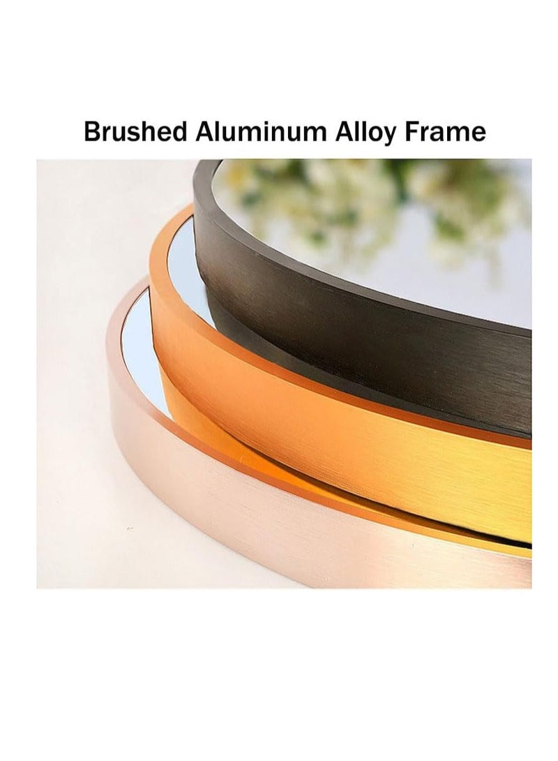 Bathroom mirror,Bathroom Wall Mounted Mirror,Self Adhesive Glass Mirror,Make Up Mirror Sticker for Home Living Room Bedroom,brushed gold bathroom vanity mirror wall-mounted(60*90cm)  - Image 3