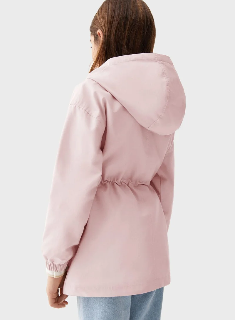 MANGO Kids Hooded Parka Jacket
