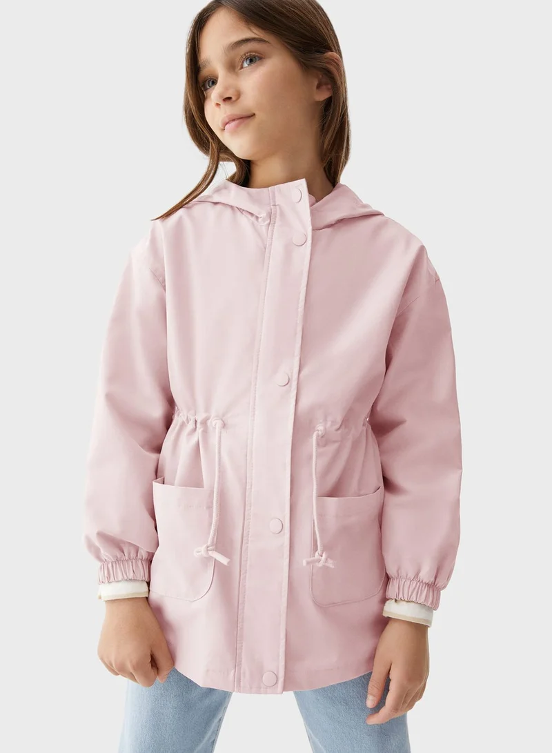MANGO Kids Hooded Parka Jacket