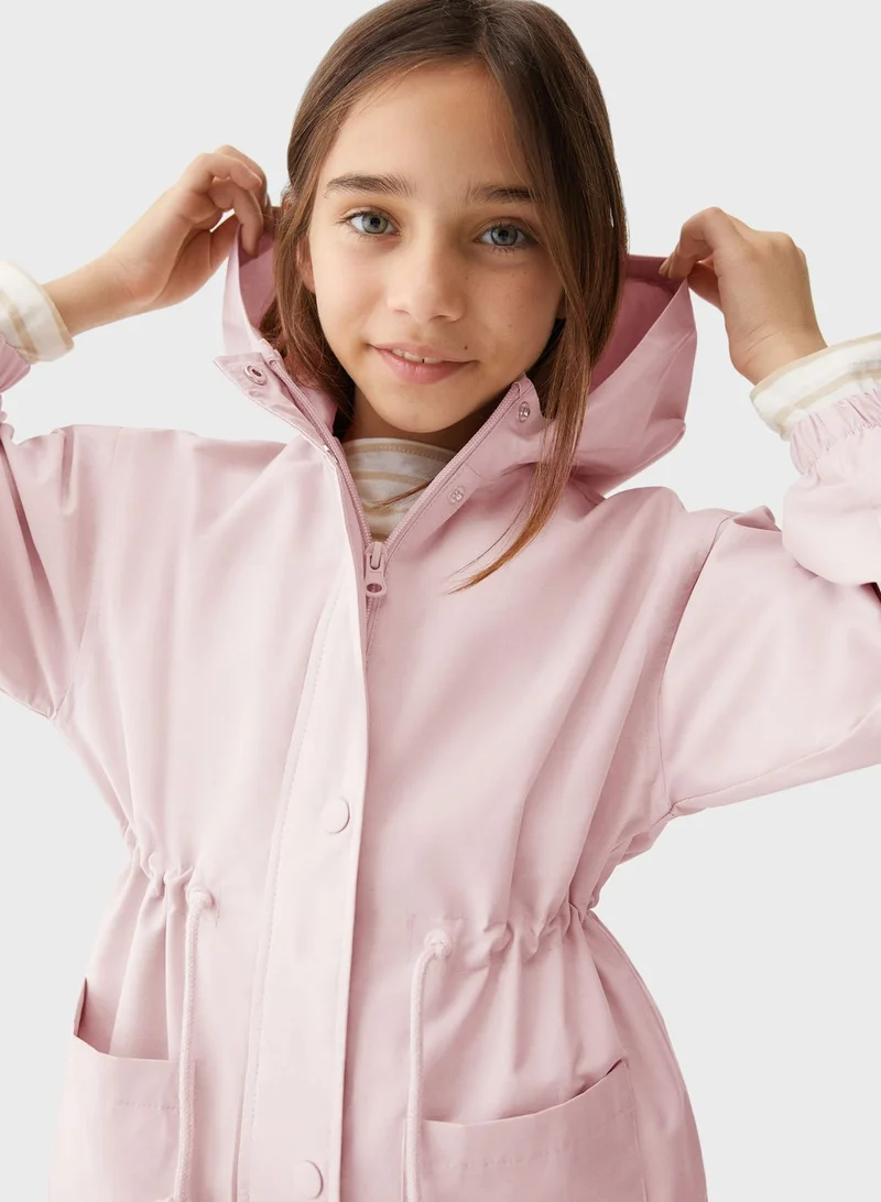 MANGO Kids Hooded Parka Jacket