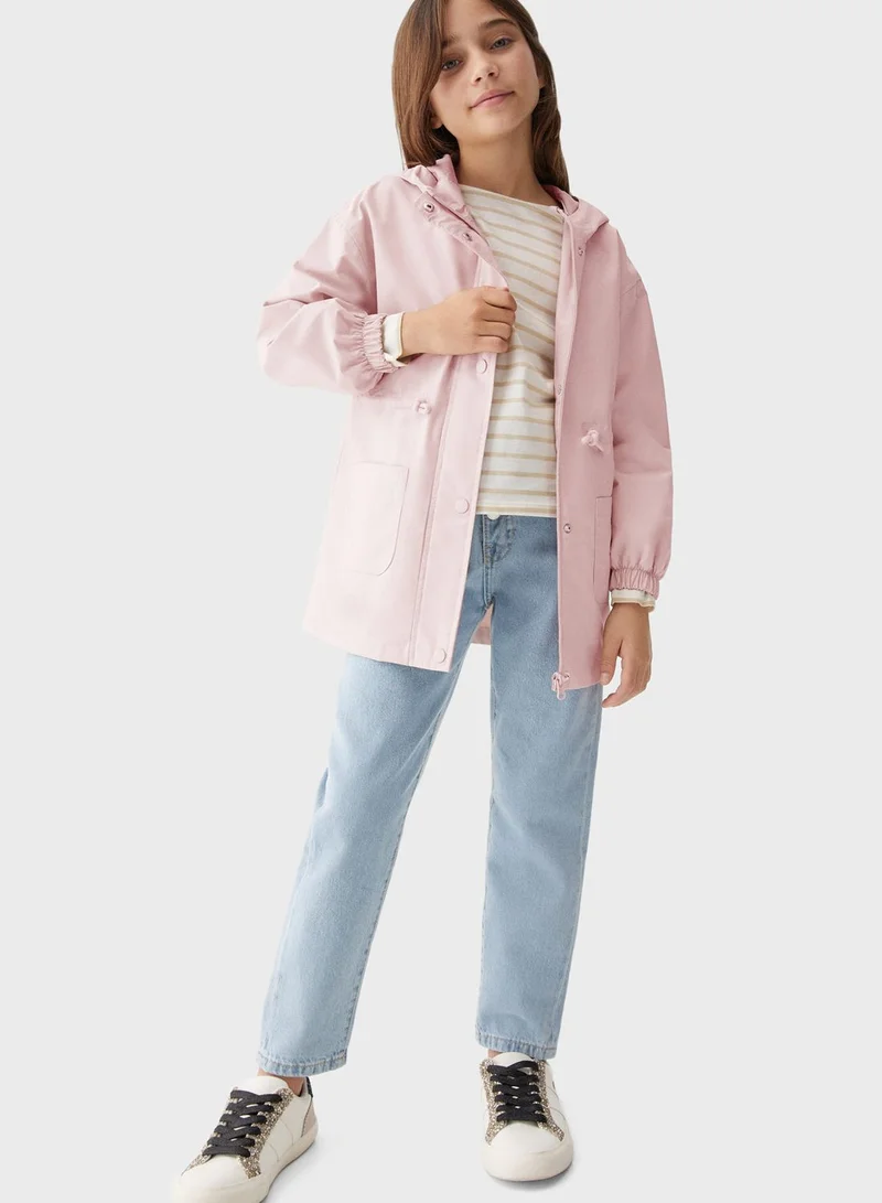 MANGO Kids Hooded Parka Jacket