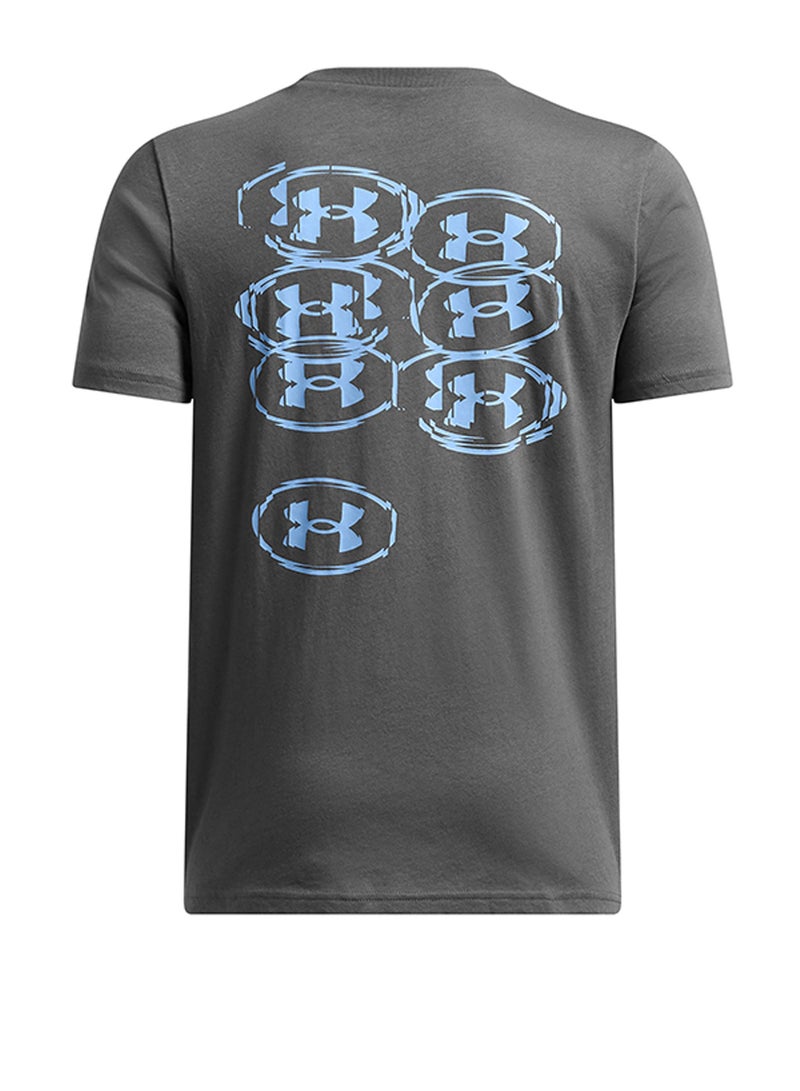 UNDER ARMOUR Boys' Slice Logo Short Sleeve T-shirt  - Image 2