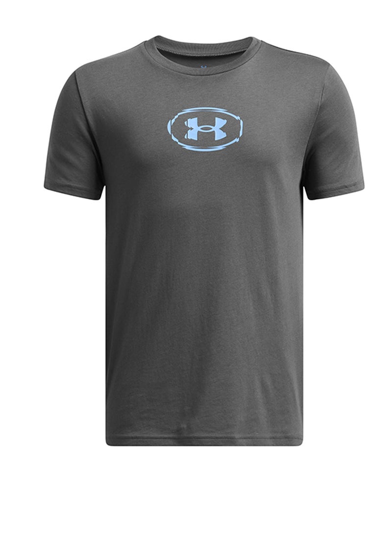 UNDER ARMOUR Boys' Slice Logo Short Sleeve T-shirt  - Image 1
