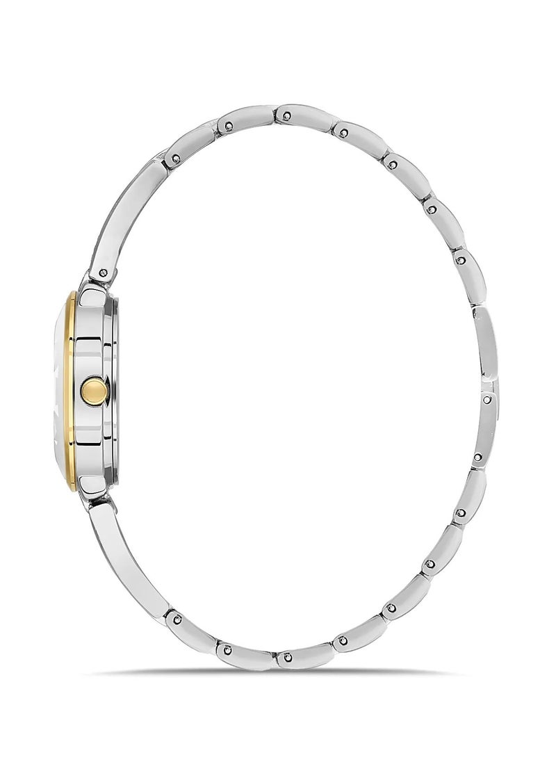 OMAX - Omax Women's Luxury Wrist Watch, Watches for Women, Stainless Watches, Silver Luxury Steel Band, Gold Analog Dial, Waterproof Watch, 1 Year Warranty - Image 1