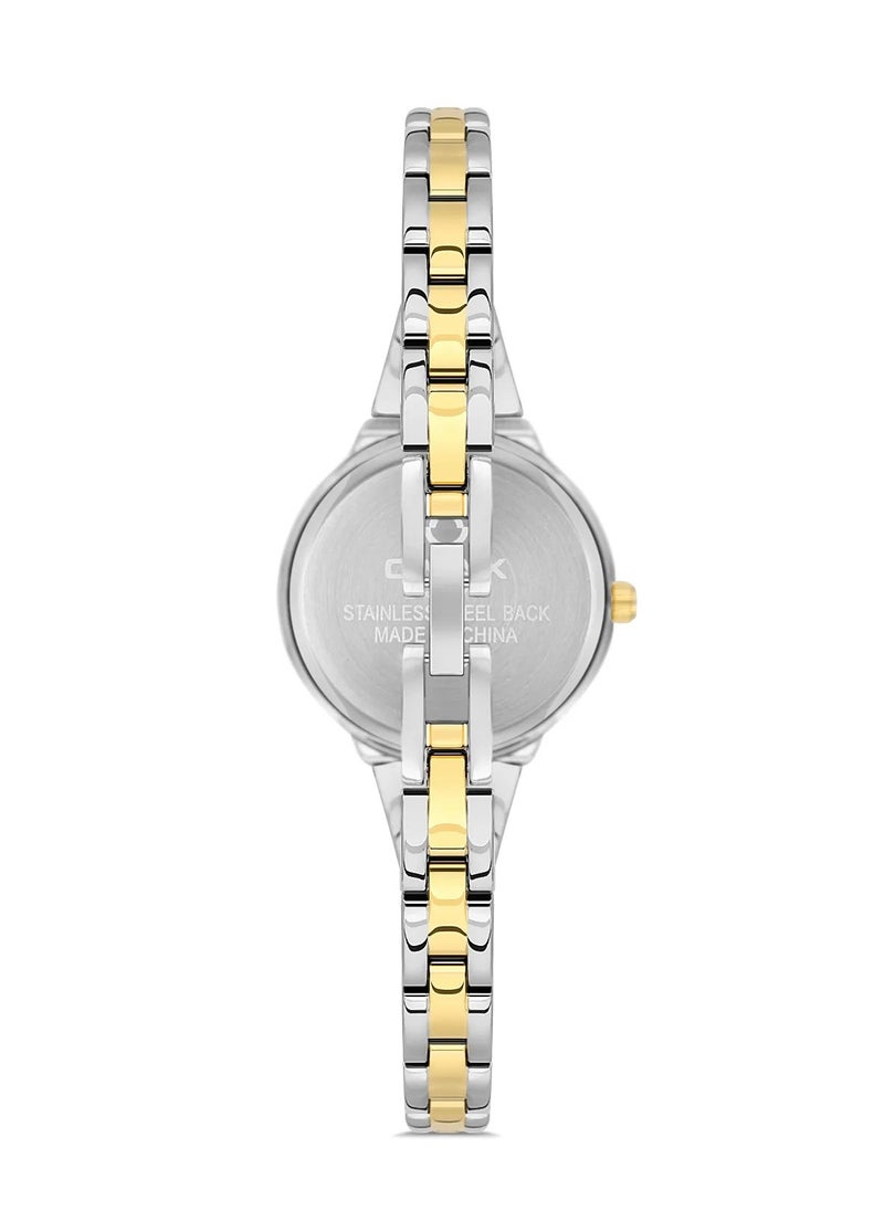 OMAX - Omax Women's Luxury Wrist Watch, Watches for Women, Stainless Watches, Silver Luxury Steel Band, Gold Analog Dial, Waterproof Watch, 1 Year Warranty - Image 1