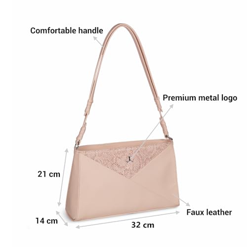 Mochi Women's Beige Fashionable Faux Leather Shoulder Bag (66-473) - Image 3