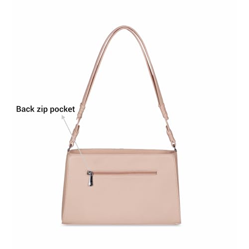 Mochi Women's Beige Fashionable Faux Leather Shoulder Bag (66-473) - Image 4