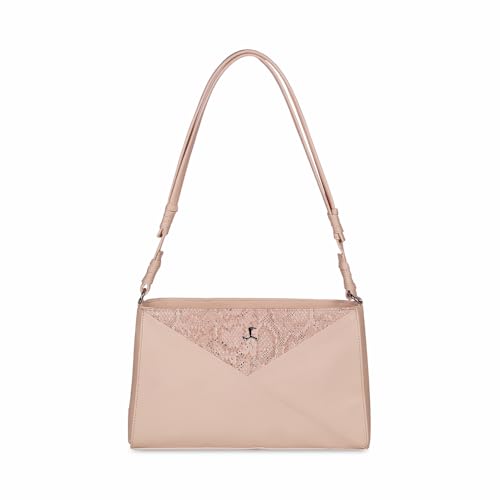 Mochi Women's Beige Fashionable Faux Leather Shoulder Bag (66-473) - Image 1