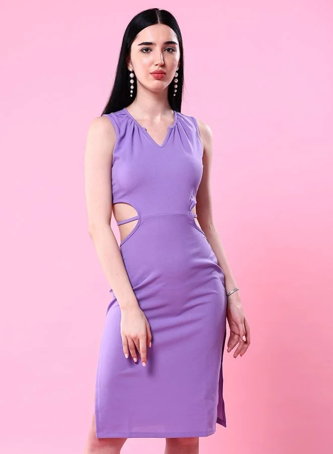 Freehand Women Bodycon Party Wear Solid Dress