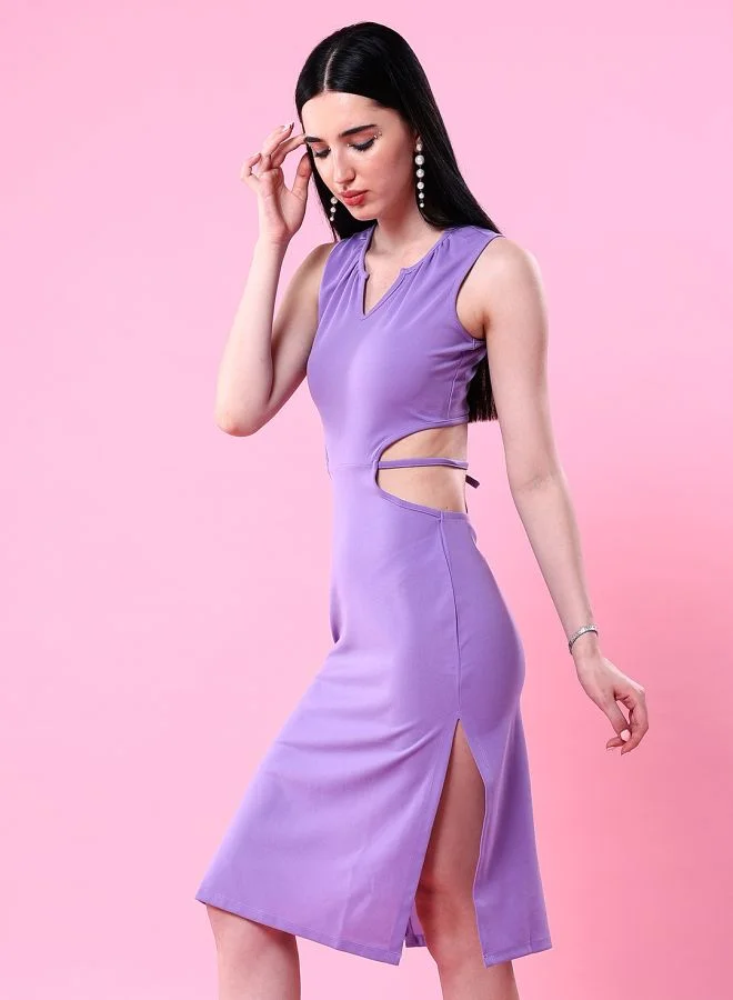 Freehand Women Bodycon Party Wear Solid Dress