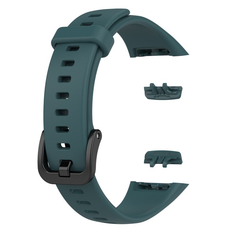 erorex For Honor Band 7 Silicone Watch Band(Dark Green) - Image 3