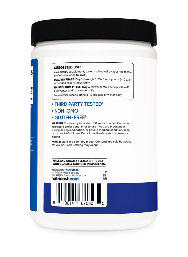Nutricost Creatine Monohydrate, Micronized Creatine Monohydrate, 5G Creatine Monohydrate Per Serving, 76 Servings, 500G Per Container, Blue Raspberry, Net Wt. 17.9 Oz,(1.1 LB) 500 G- naturally and artiffially flavoured  - Image 2
