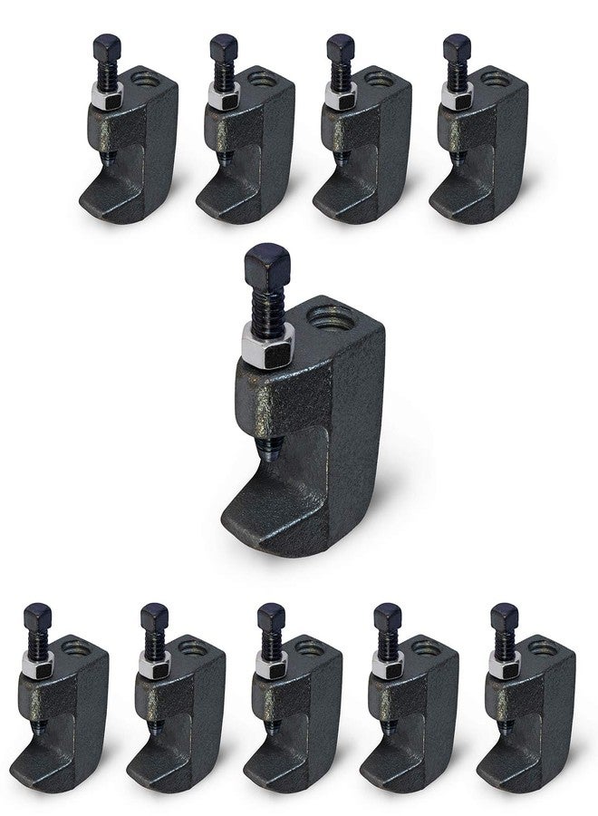 Highcraft DMCT-C12-10 Junior Beam Wall Ceiling Mount Vertical Piping Support-Clamp for Copper, PVC Tubing, 1/2 in, Uncoated Steel (10 Pack) - Image 1