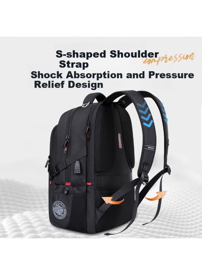 Brinch Men's 17/18 Inch Laptop Backpack High-end Business Travel Lightweight Commuter Large Capacity - Image 4