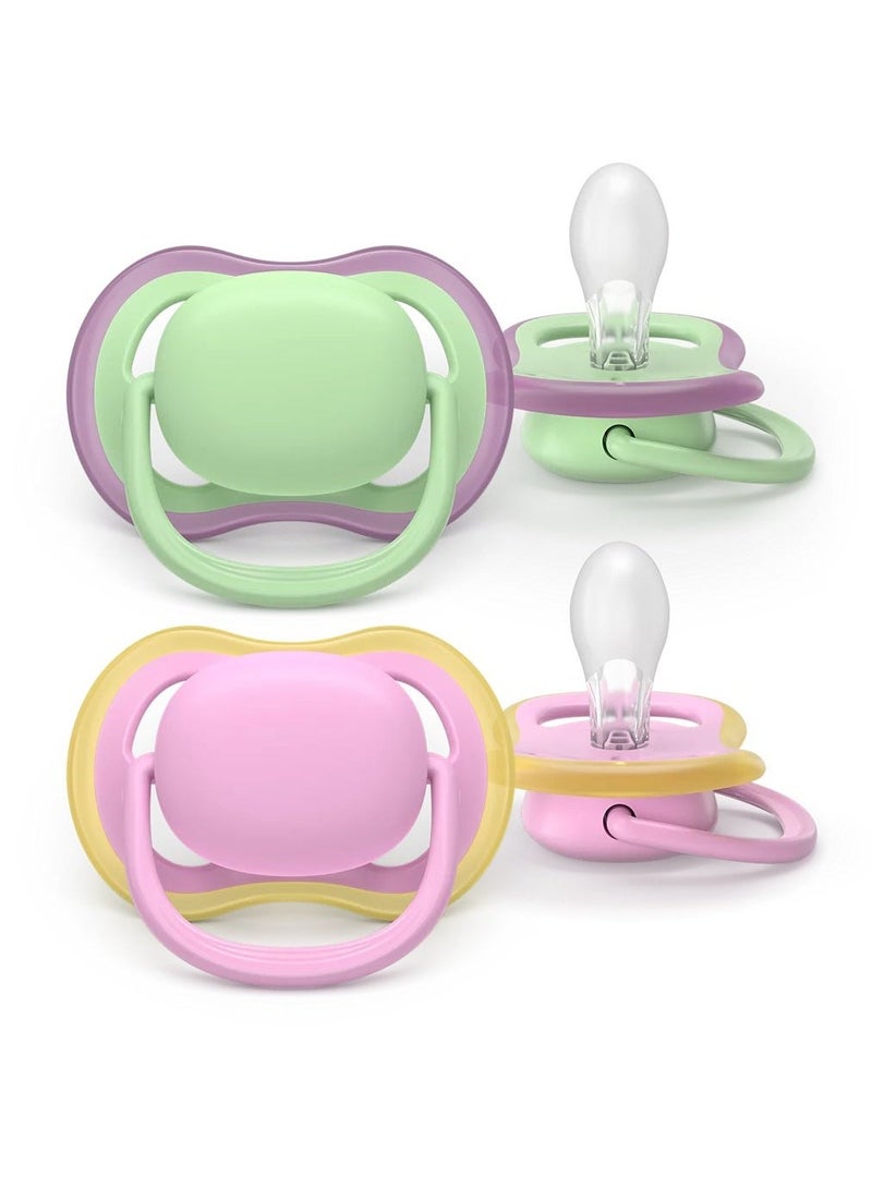 Philips Avent Pacifier ultra air Pink Green 6-18 months - Image 1