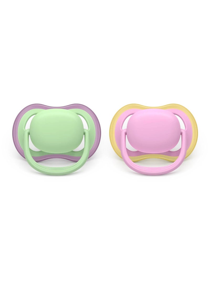 Philips Avent Pacifier ultra air Pink Green 6-18 months - Image 2