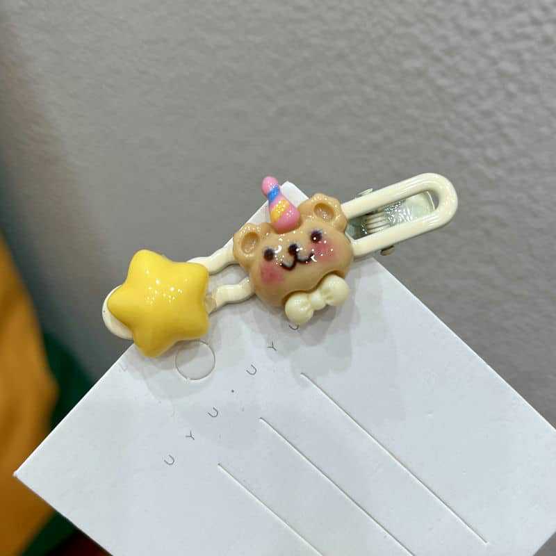 Generic Kids Star Cloud Hair Clips Bangs Accessories Hat bear 