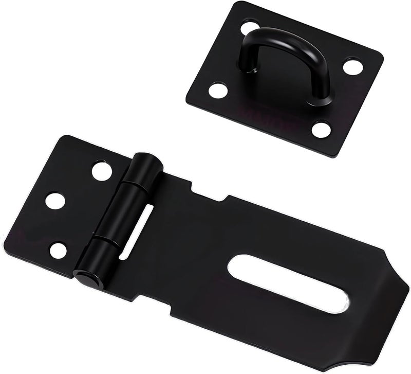 Black 5 Inches Heavy Duty Rustproof Foldable Door Fastener Security Lock Latches - Image 1