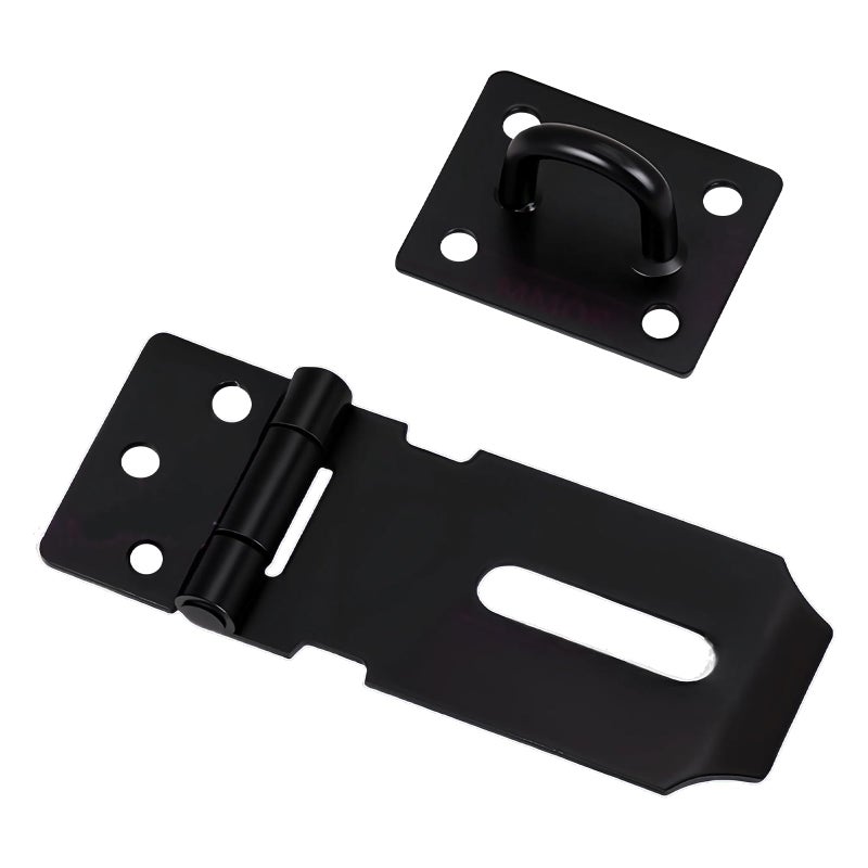 Black 5 Inches Heavy Duty Rustproof Foldable Door Fastener Security Lock Latches - Image 2