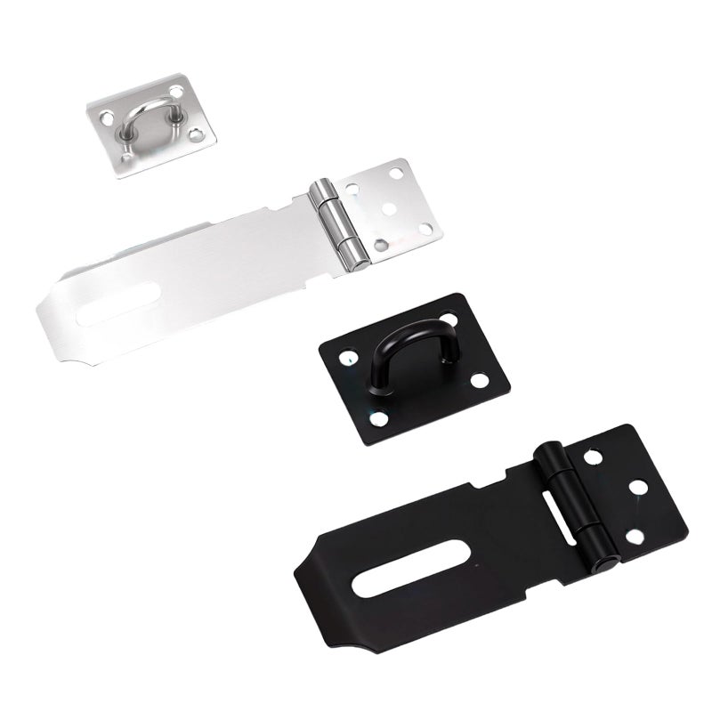 Black 5 Inches Heavy Duty Rustproof Foldable Door Fastener Security Lock Latches - Image 5