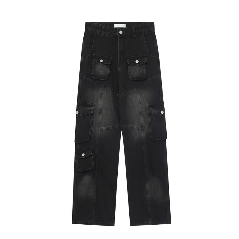 Unisex Classic Denim Jeans Loose Fit Daily Outdoor Wear - Image 1