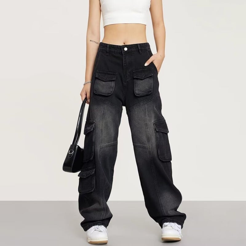 Unisex Classic Denim Jeans Loose Fit Daily Outdoor Wear - Image 2