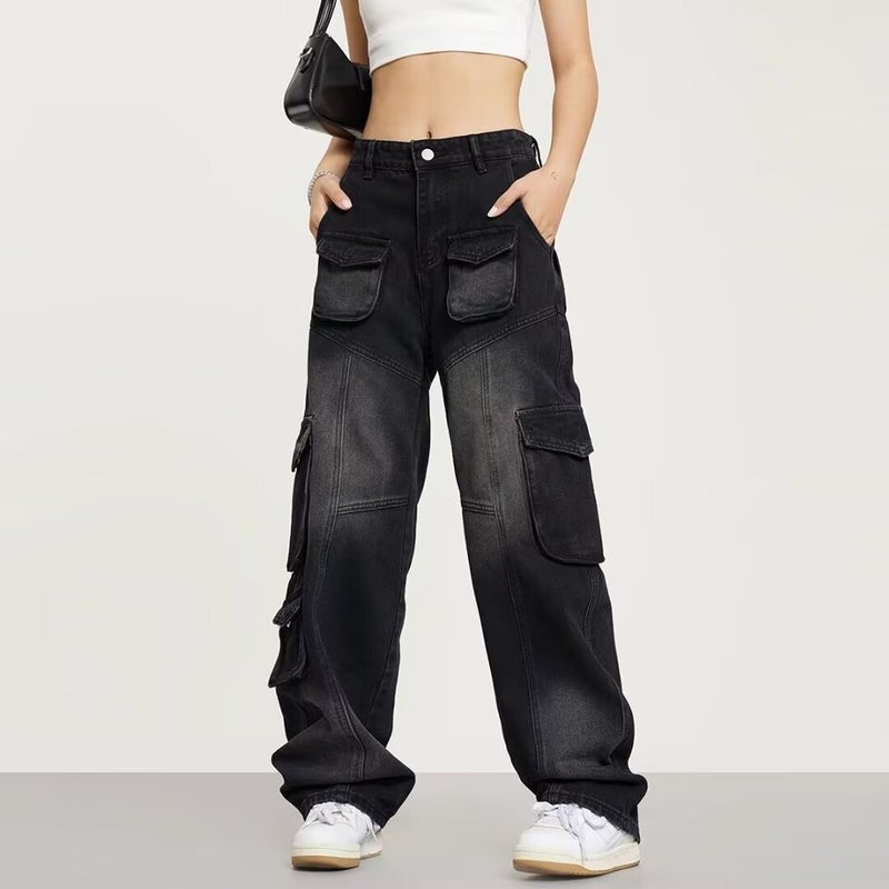Unisex Classic Denim Jeans Loose Fit Daily Outdoor Wear - Image 3
