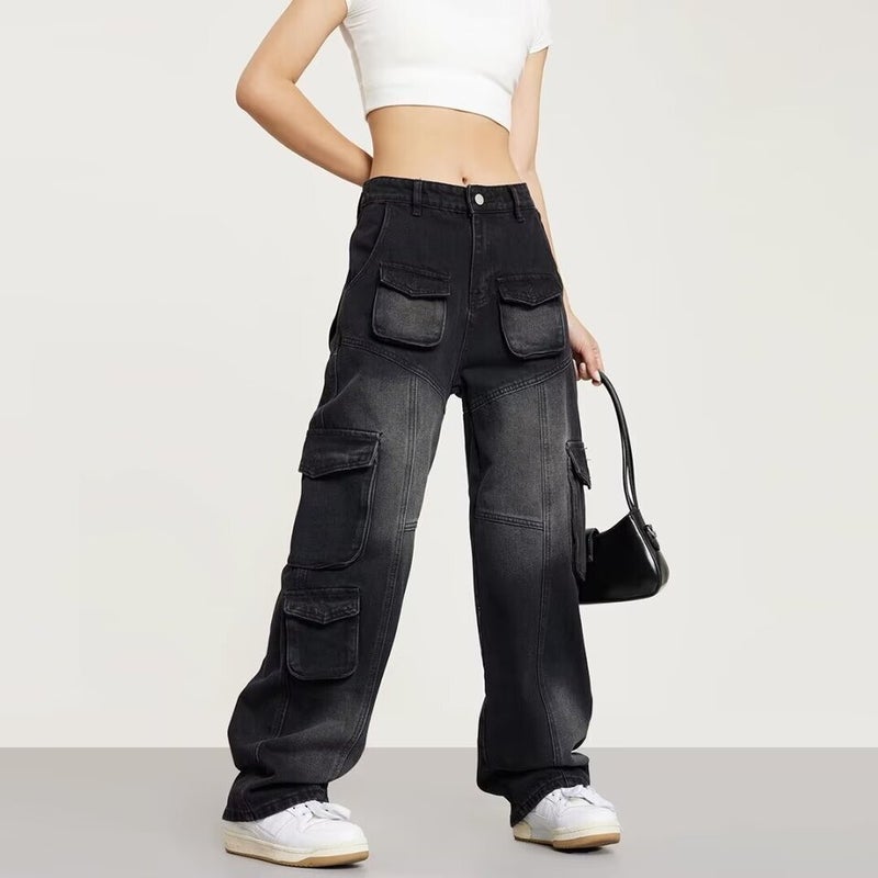 Unisex Classic Denim Jeans Loose Fit Daily Outdoor Wear - Image 4
