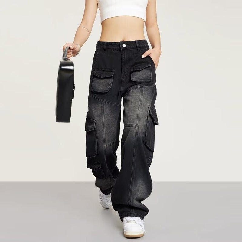 Unisex Classic Denim Jeans Loose Fit Daily Outdoor Wear - Image 5