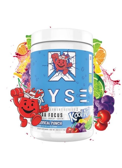 Ryse Element Series BCAA Focus | Hydrate, Focus, Recover | Designed For Versatility | With BCAAs, Caffeine, & Electrolytes | 30 Servings (Tropical Punch)