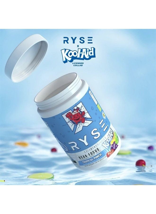 Ryse Element Series BCAA Focus | Hydrate, Focus, Recover | Designed For Versatility | With BCAAs, Caffeine, & Electrolytes | 30 Servings (Tropical Punch)