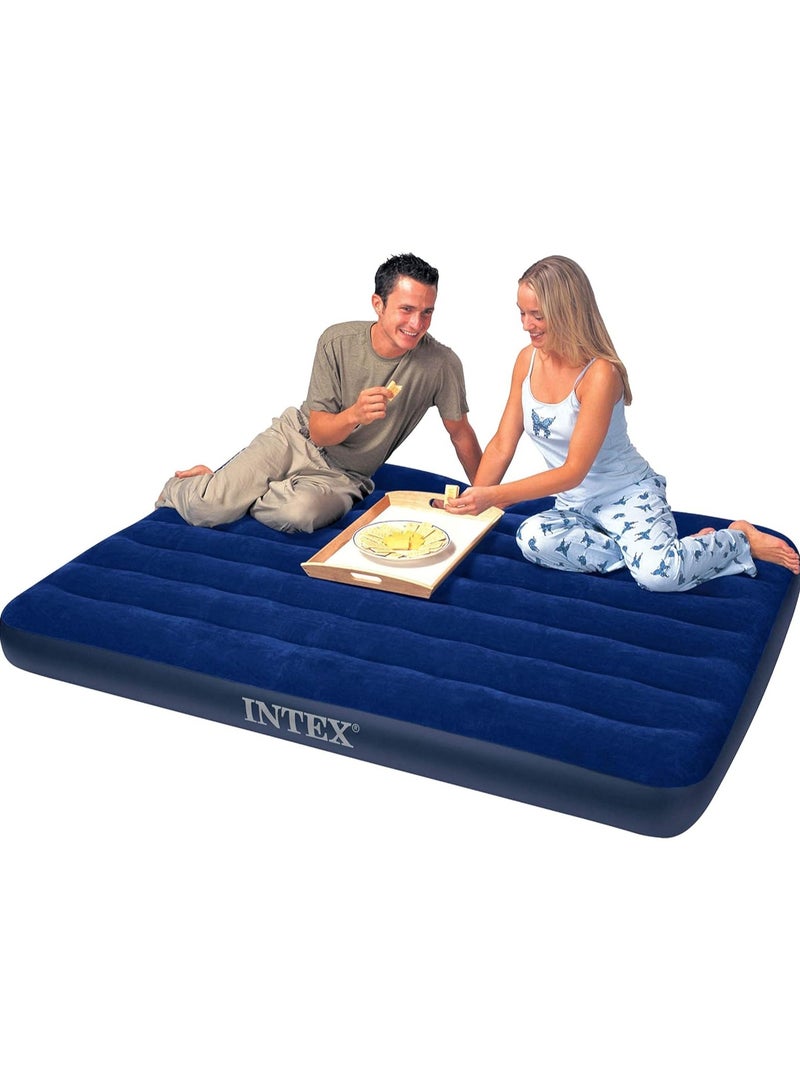 انتكس مرتبة مزدوجة دورا بيم كلاسيكية داوني هوائية مع وسادتين مقاس 152x203x25 سم - Image 3