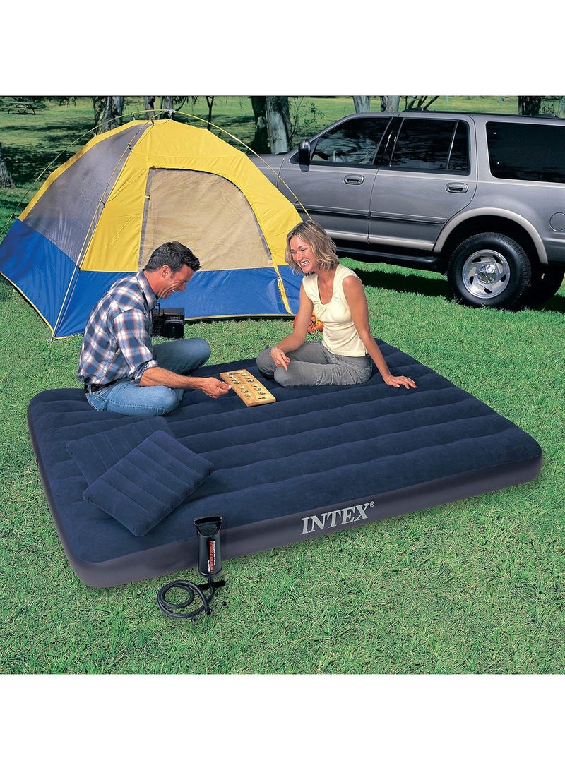 انتكس مرتبة مزدوجة دورا بيم كلاسيكية داوني هوائية مع وسادتين مقاس 152x203x25 سم - Image 5