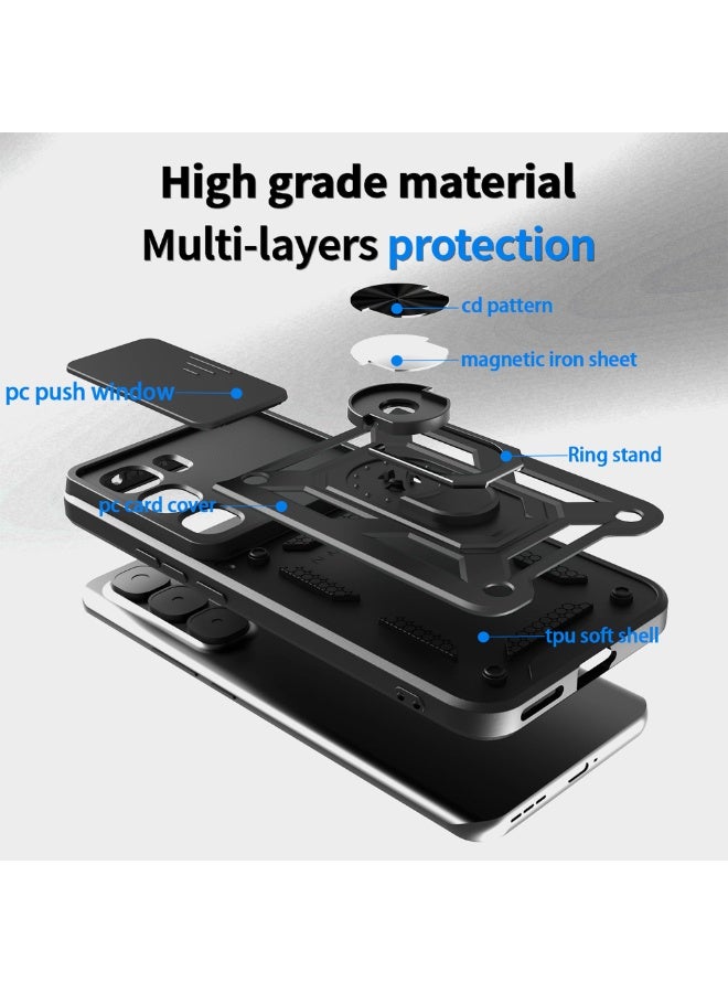 general Compatible with Infinix Hot 60 Pro 4G Case Cover,with Slide Camera Lens Cover Compatible with Infinix Hot 60 Pro 4G X6885 Cell Phone Protective Case - Image 2