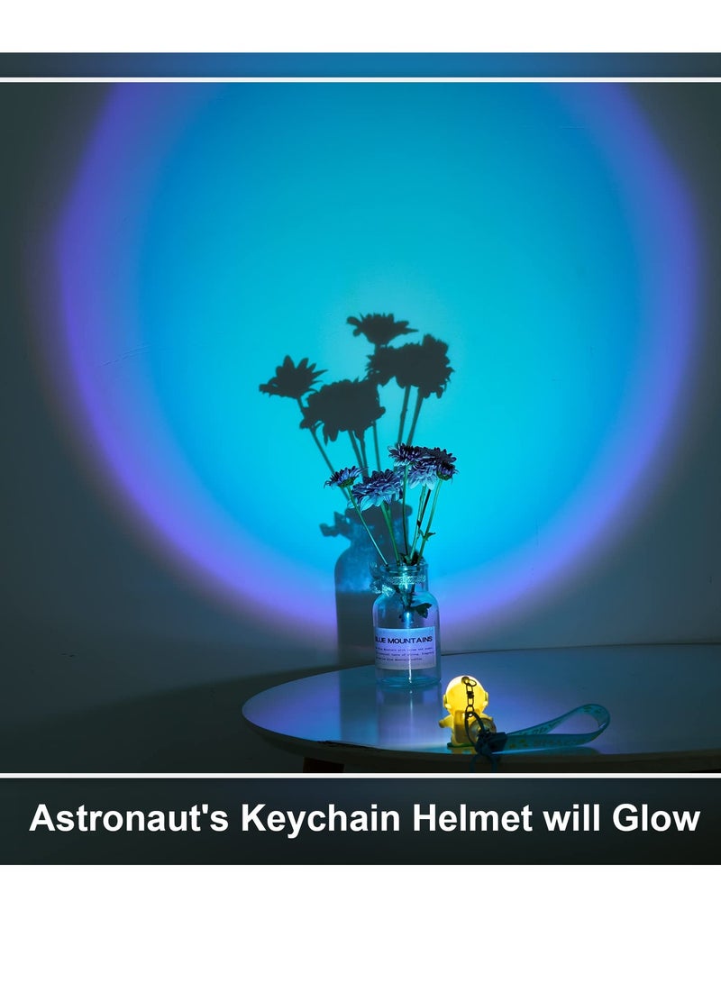 SYOSI Astronaut Keychain Space Keychains with Cartoon Sunset Atmosphere Light Cute Kawaii Anime Cool Keychains for Backpacks Cool and Shiny for Couples Students White-Collar Workers Purple - Image 3