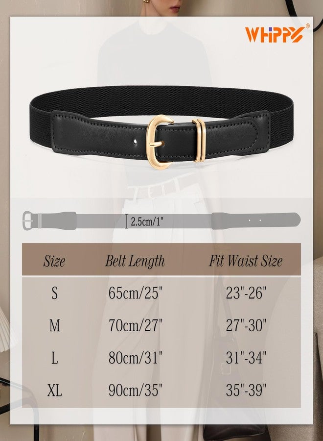 ويبي حزامان نسائيان رفيعان مطاطيان من WHIPPY، عبوة من قطعتين، بإبزيم ذهبي أنيق، حزام خصر مطاطي رفيع للفساتين - Image 5