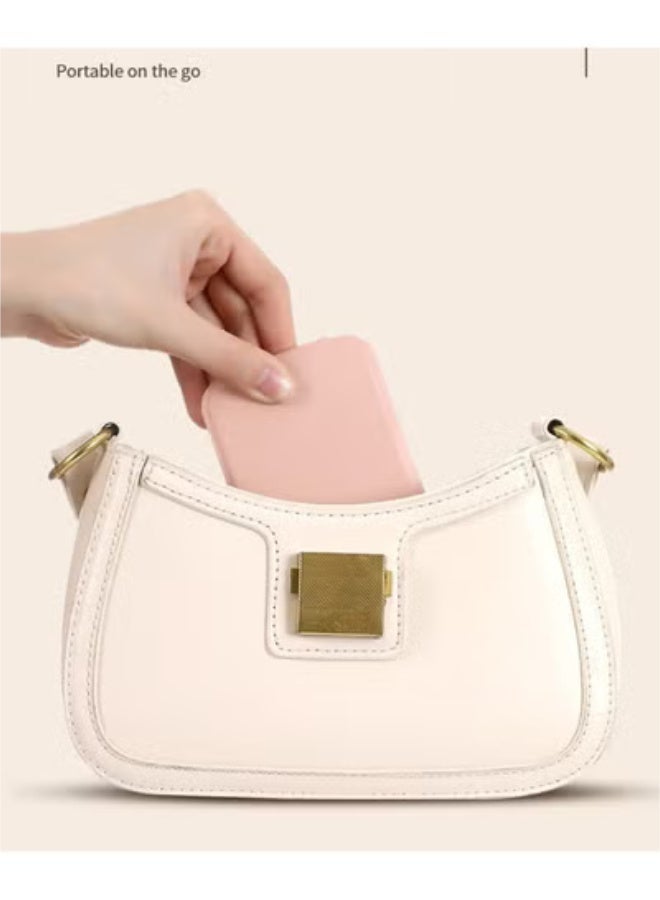 NAME Pocket Mirror, Portable Folding Compact Makeup Mirror for Quick Touch-ups on the Go (CherryPink) - Image 3